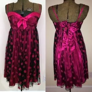 New pink polka dot betsey Johnson party dress